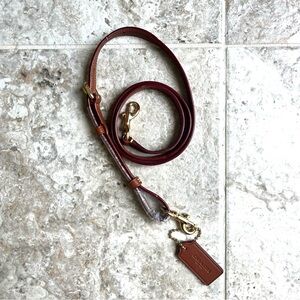 Brown Coach Leather Strap with Gold Hardware